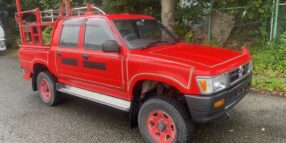 1992 Toyota Hilux pickup, ex fire truck. Less than 14K kilometers!